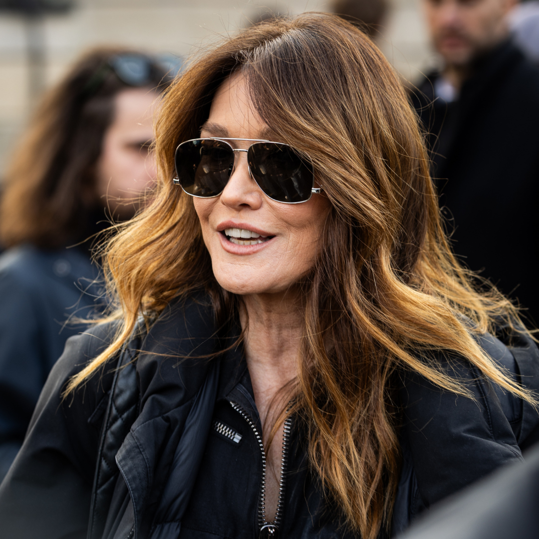 Carla Bruni at fashion week 