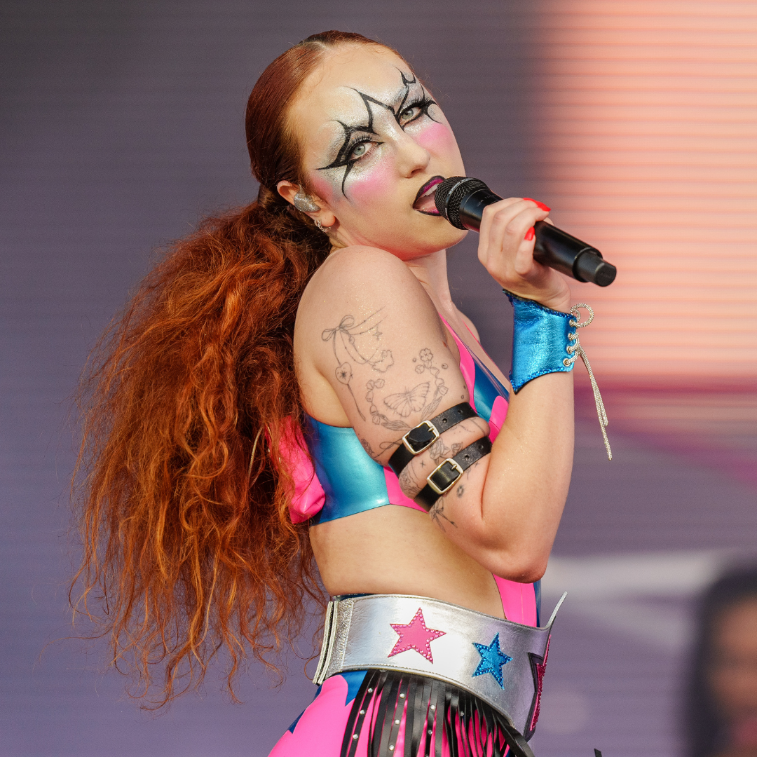 Chappell Roan performs during Lollapalooza at Grant Park on August 01, 2024 in Chicago, Illinois.